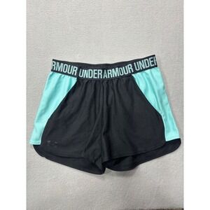 Under‎ Armour Women's Small Running Shorts Athletic Gym Training Black Teal